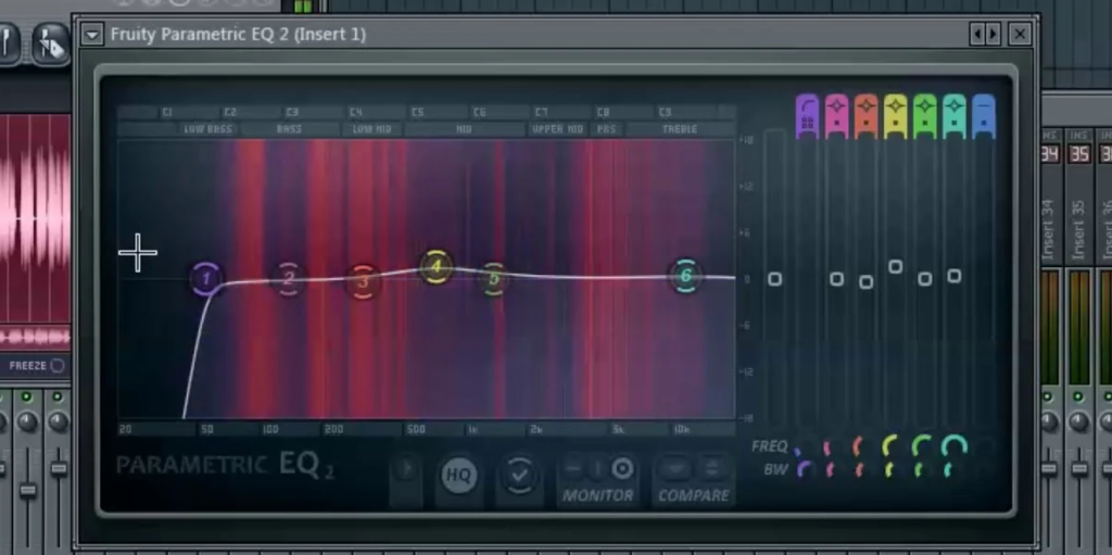 FL Studio stock EQ plugin.